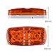 ACUMSTE 7ps Red +6ps Amber 12V Double Bullseye Side Marker Lights 10 LED Trailer Marker Lights Bulls Tiger Eye Amber Trailer Clearance Light for RV, Trailers, Campers.4''x2'' (7 red +6 amber)