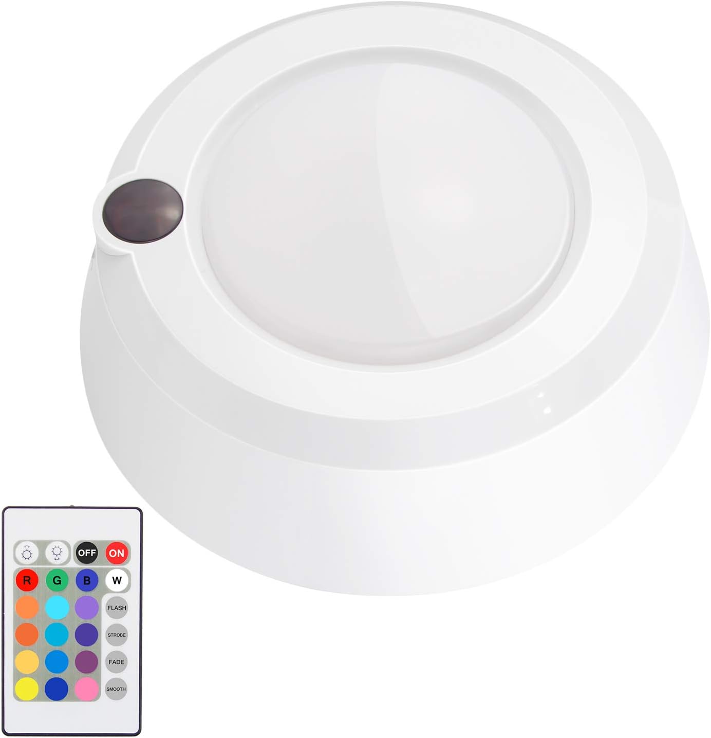 BIGMONATLED Ceiling Light for Household, 12 Colour Remote Control Wardrobe Light, Battery Operated, Nursery Light