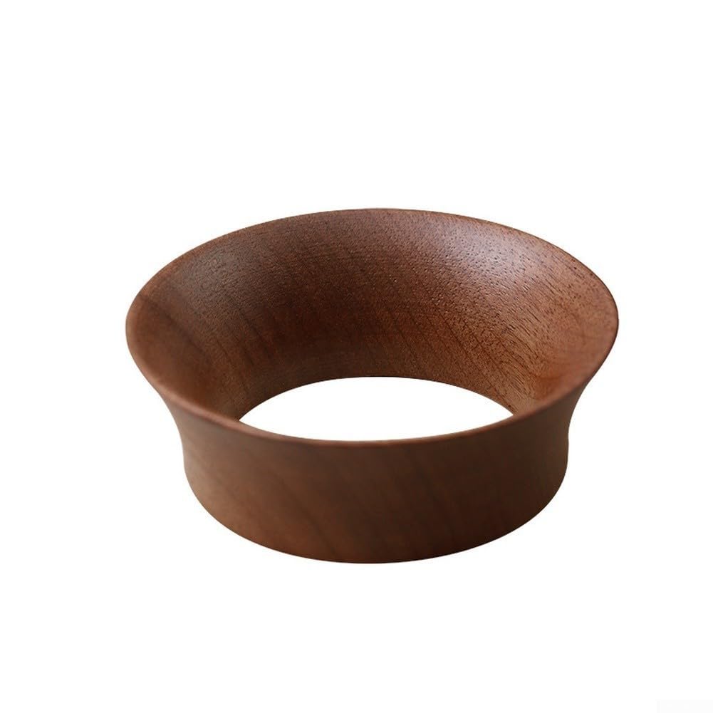 Embudo para portafiltros de café en madera de nogal para el barista doméstico