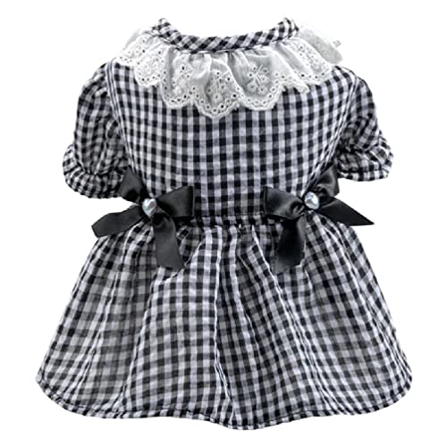 Roupas de gatos para gatos apenas roupas para cães vestido xadrez traje para animais de estimação ro