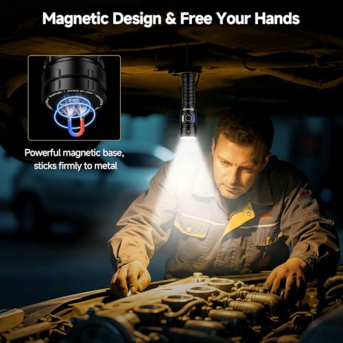 Image of SKYFIRE 3859LM High Lumens LED Tactical EDC Flashlight with Magnetic Base