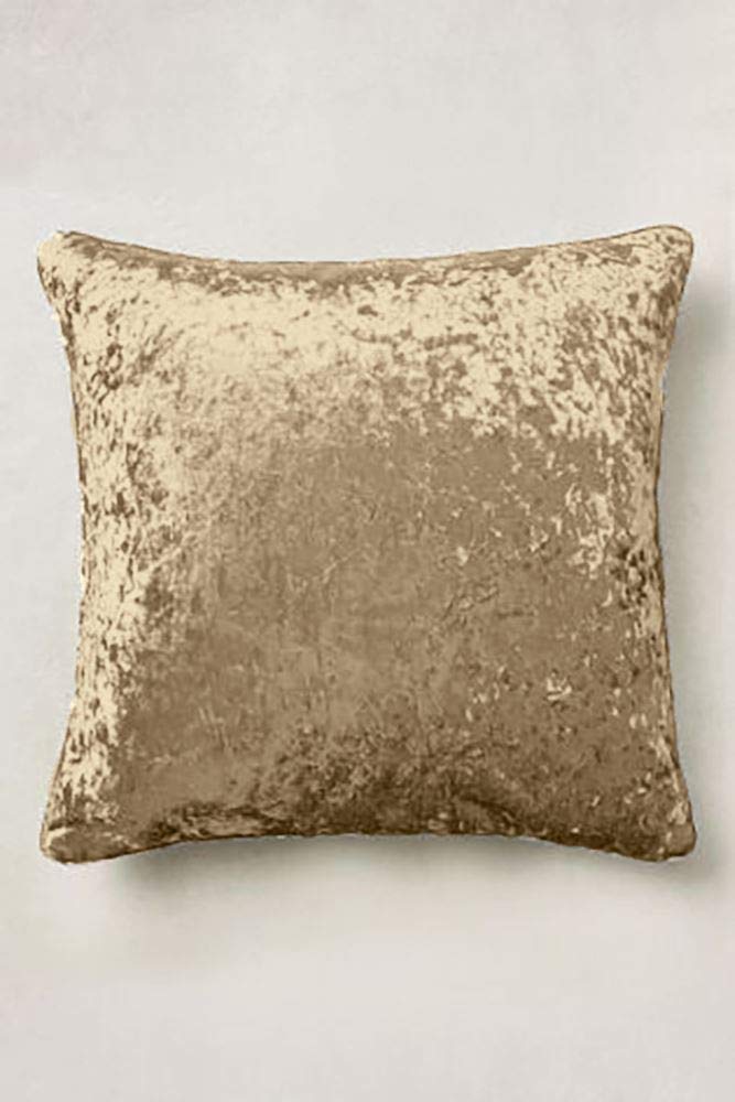 Value Comfort Home 24" (60cm) Large Luxury Super Soft CRUSHED VELVET Filled Cushion Mink