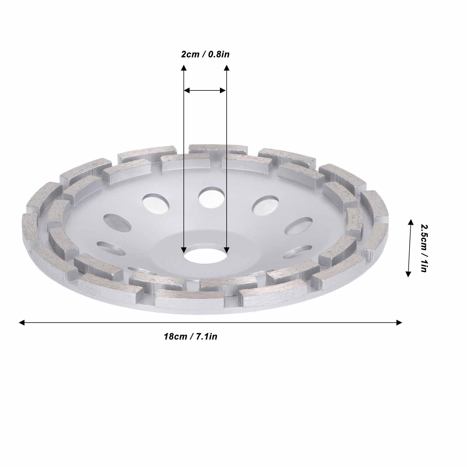 18CM Grinding Wheel Shaping Disc,Grinder Cutting Disc,Grinding Wheel for 180 Angle Grinder Segment Steel Saw Blade Disc for Woodworking Cutting