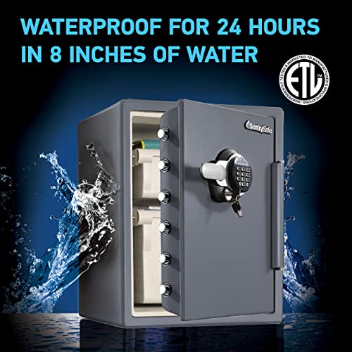 Sentrysafe Fireproof And Waterproof Steel Home Safe With Digital Keypad Lock, Secure Valuables And Documents, Safe With Interior Lighting, 2.05 Cubic Feet, 23.8 X 18.6 X 19.3 Inches, Sfw205Gqc #TOP2