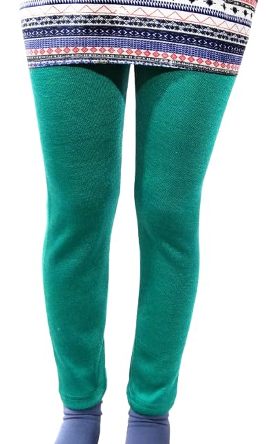 kosweem Women's & Girl’s Winter Wear Warm Woolen Plain Full Length Leggings Free Size (SEA Green)-picture-7