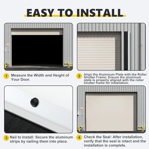 DoubleFill 8 x 8 ft Garage Door Brush Seal Kit, Black by DoubleFill - Used condition - Image 3