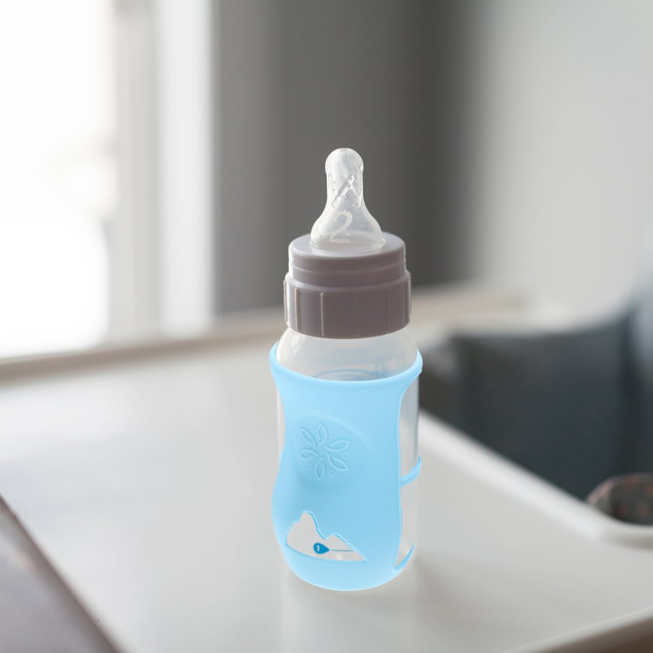 4 fundas anticaídas para biberones, protección de alimentación para botellas de leche, cubierta y antideslizante para beber de forma segura, adecuada para diferentes tamaños de