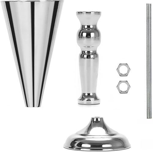 Miniatura 5 de Juego de 2 jarrones de metal para mesa de trompeta de boda, centro de mesa, jarrón de flores para decoración de eventos de boda, decoración de