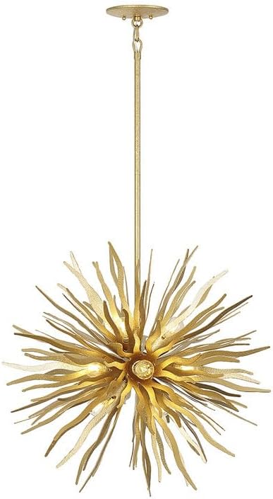 Savoy House 7-1956-16-37 Killiam Vintage Modern Bohemian Sputnik Style Pendant, 16-Light 960 Total Watts, 36" H x 36" W, Cavalier Gold