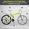 Outroad Folding Mountain Bike Foldable/Unfoldable Bike 26 Inch for Adult, 21-Speed Dual Suspension High-Carbon Steel MTB Foldable Bicycle, Dual Disc Brake Folding Bikes for Men Women #4