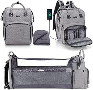 Baby Diaper Bag Backpack, Sunup Unisex Baby Bags for Girls Boys, Backpack Diaper Bag with Changing Station, Changing Mat, Stroller Straps, Baby Shower Gifts, Waterproof Diaper Backpack for Dads Moms