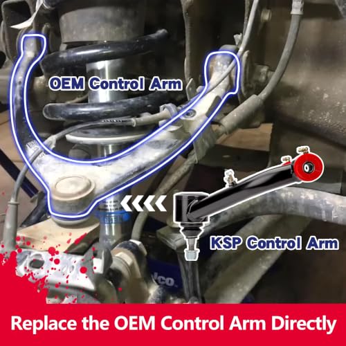 Image of KSP 0-2 inch Upper Control Arms fit Silverado Sierra 1500 2007-2018,OEM Steel UCA Compatible with Chevy GMC Tahoe Suburban Avalanche Yukon,Replace Factory /Stock Part# RK80669 /70 521023 /024 25812725