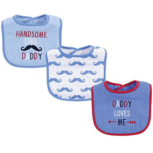 Image of Luvable Friends Unisex Baby Cotton Terry Drooler Bibs with Fiber Filling