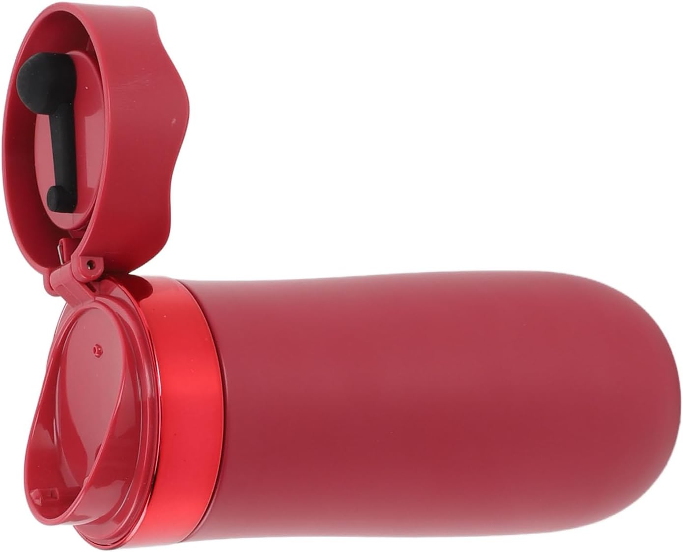 French Press Travel Mug Stainless Steel Insulated Coffee Press Pot 320ml Compact Portable with 304 Stainless Steel for Office Outdoor Camping Home (Red)