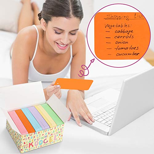 Koogel-480-Pcs-Colored-Index-Cards-3-x-5-Inch-Study-Cards-Colored-Notecards-on-Ring-Flash-Cards-for-School-Learning-Memory-Recipe-Cards-Game-Card