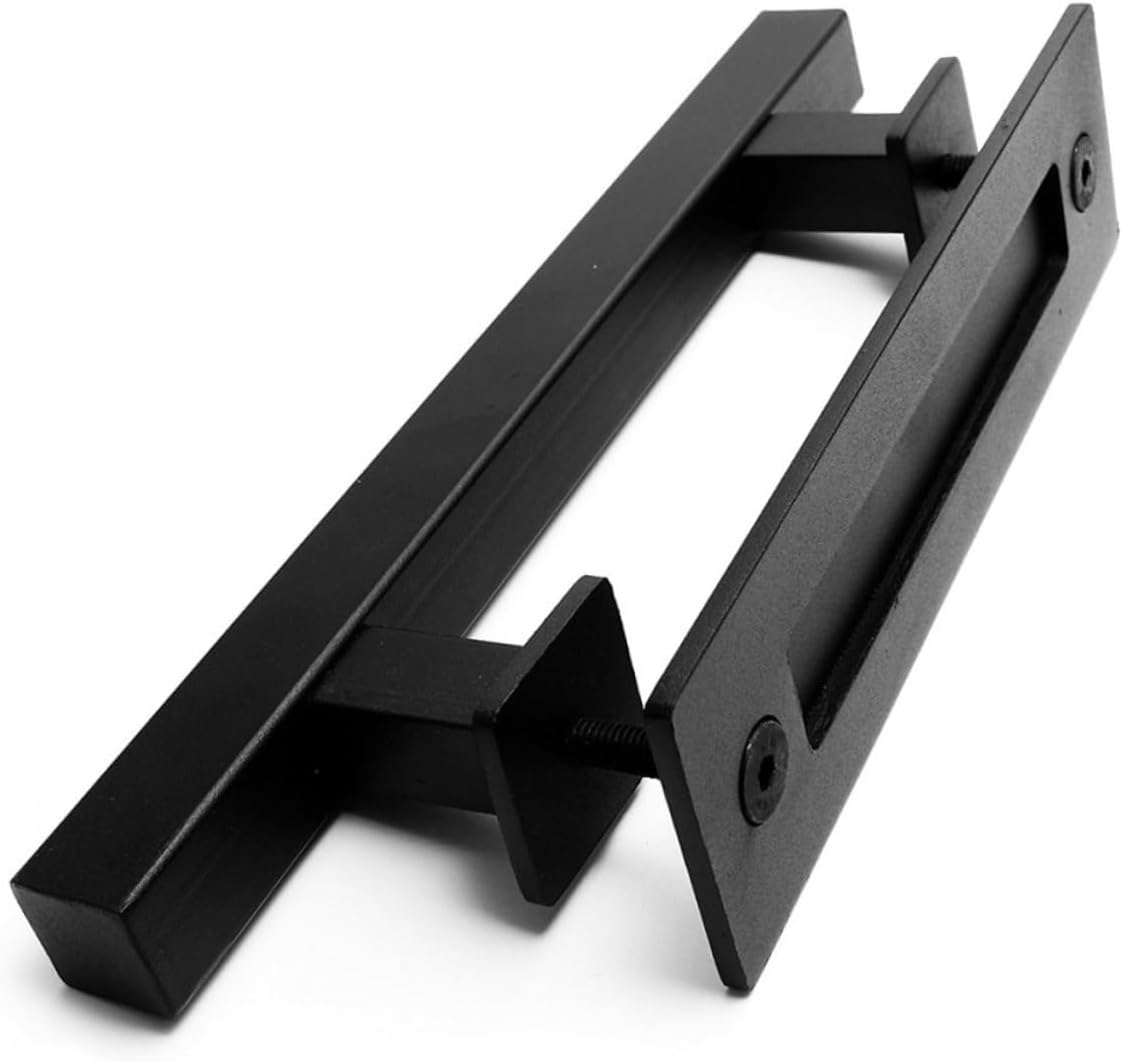 Black Door Latch Handles for Doors Barn Pull Handle Carbon Steel Passage Lever