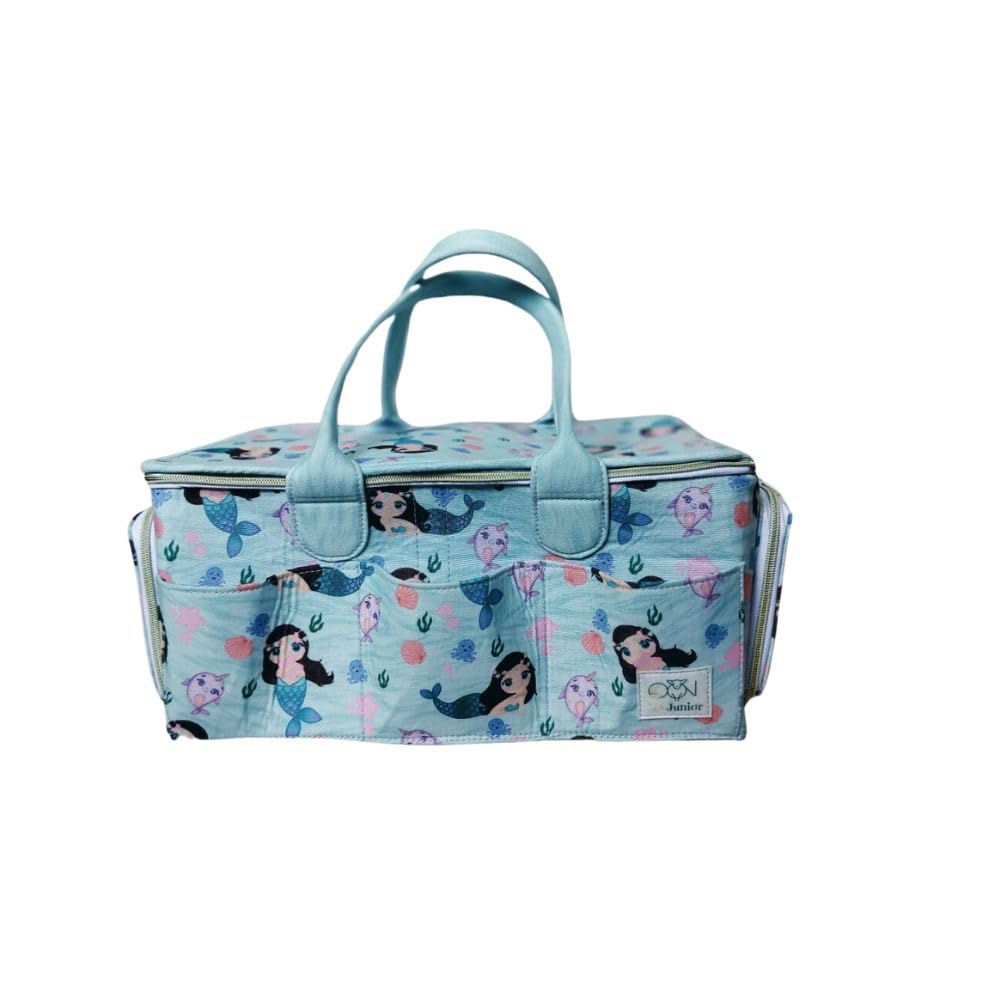 OON Junior All in One Personalised Zipper Diaper Caddy (Sky Blue)