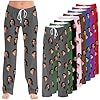 Personalized Pajamas Pants for Women Men Custom Dog Cat Pet Face Funny Design Photo Pjs Pants Holiday Gifts