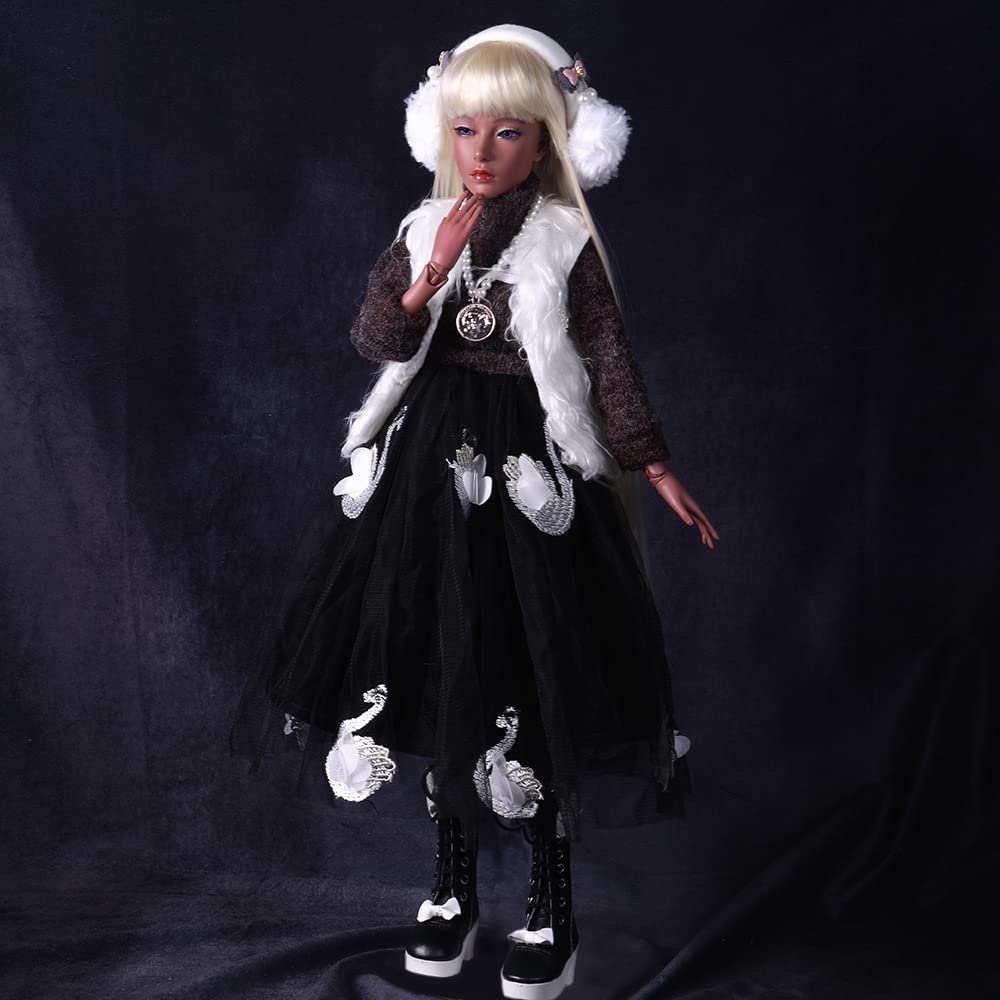 UCanaanBJD Doll, 1/3 SD Dolls 24 Inch 18 Ball Jointed Doll DIY Toys with Clothes Outfit Shoes Wig Hair Makeup, Best Gift for Girls (Y-Katherine)