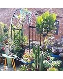 F-XW Torbogen mit Bank, Rosenbogen aus Metall, Gartenbank Spalier Pergola Kletterhilfe, Witterungsbeständig Rankhilfe