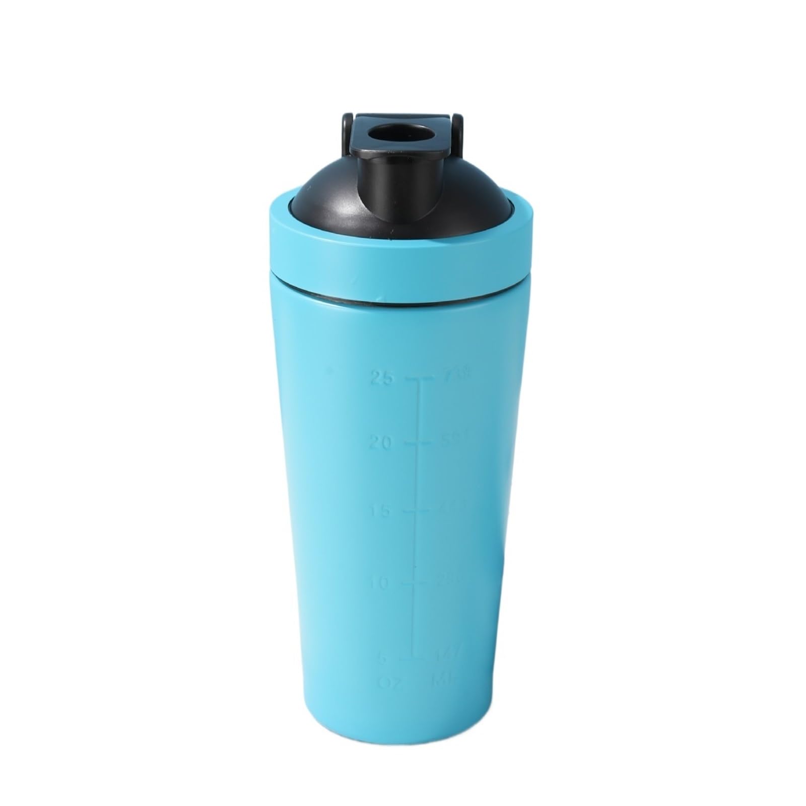 Shaker proteinowy ze stali nierdzewnej, przenośna butelka na wodę, fitness, sport, odżywka, niebieski, 750 ml