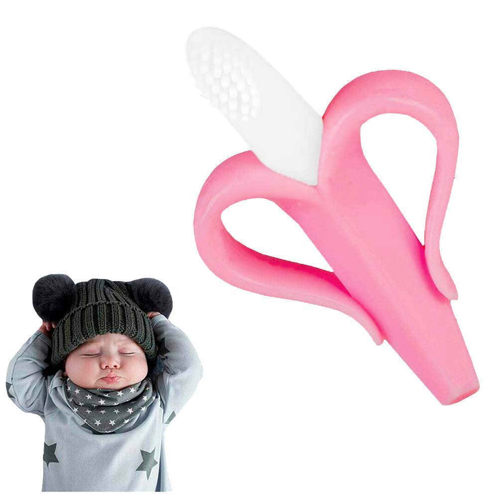 Image secondaire de Anneau de dentition pour bébé – Brosse à dents banane – Disponible dans différentes couleurs avec étui cadeau gratuit