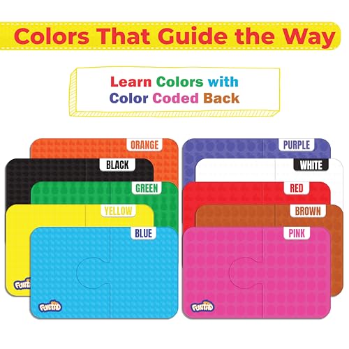 Image of My Starter Jigsaw Puzzle - Fruits & Colors| 2-Piece Puzzle for Kids Age 2,3,& 4 yrs| Montessori Educational Toy Set of 20 Puzzle, 40 Big Pieces| Return & Birthday Gift for Boys & Girls