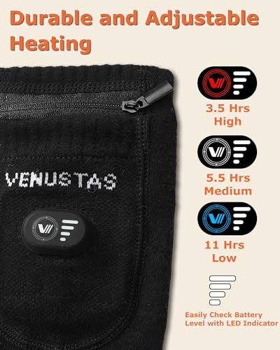 Venustas-Heated-Socks-for-men-Women-Rechargeable-Electric-Socks-74V-Batteries-up-to-11-hours-Winter-Washable-Thermal-Socks