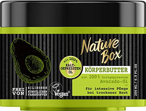 Preisvergleich Produktbild Nature Box Körperbutter Avocado-Öl, 3er Pack (3 x 200 ml)