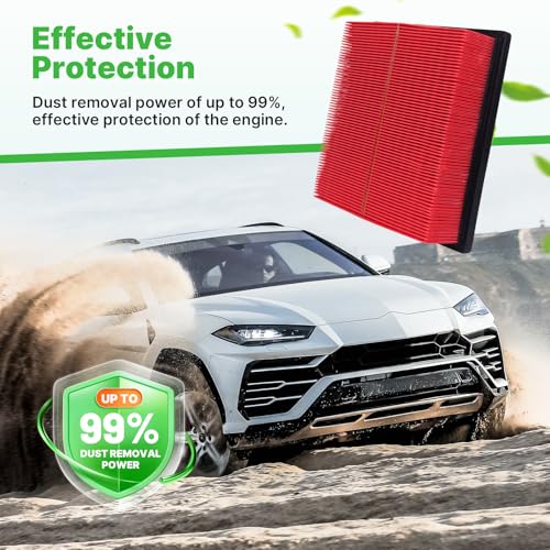 Image of Engine+Cabin Air Filter Fit for 19-26 Ascent, 20-25 Outback, 17-23 Impreza | 20-26 Legacy, 18-23 Crosstrek, 72880FL00A, 16546AA16A, 2Pcs, 99% Filtration Efficiency, Easy Install, Odor control