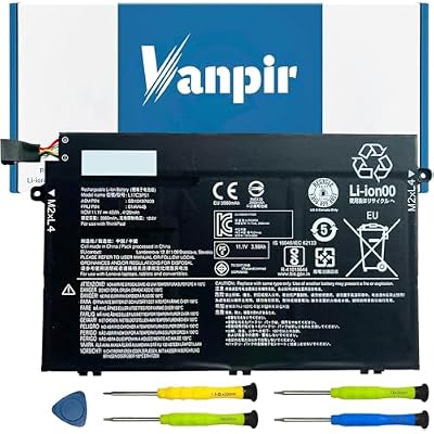 L17C3P51 01AV448 Laptop Battery Compatible with Lenovo ThinkPad E14 E15 E480 E485 E495 E580 E585 E490 E590 E595 Series Notebook SB10K97609 L17M3P52 01AV447 L17L3P51 01AV445 L17M3P51 01AV446