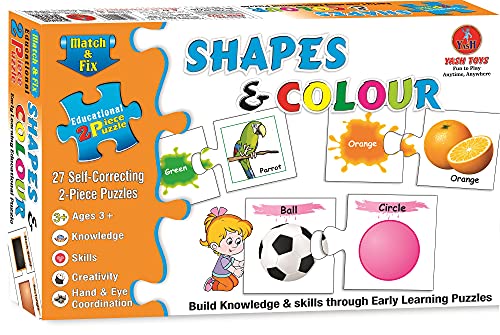 Image of SMART PICKS Educational Alphabets Match & fIx 27 Self Correcting 2 Piece Puzzle for Kids (Shapes & Colours)