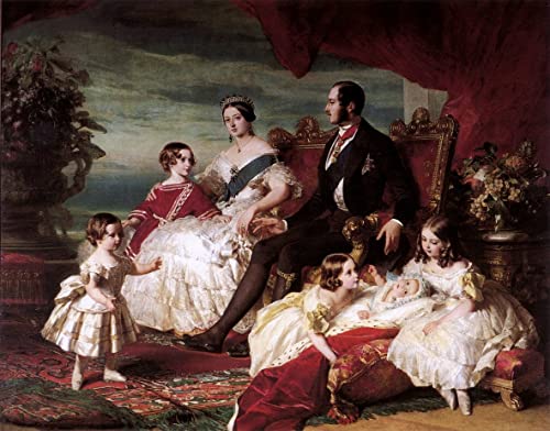 Impression sur toile Albert et les enfants Winterhalter affiche salon 60x90