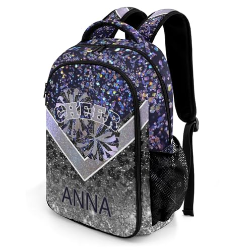 Cheer Cheerleader School Backpack Casual Travel Daypack for Hiking Traveling Camping Bag Navy Color2