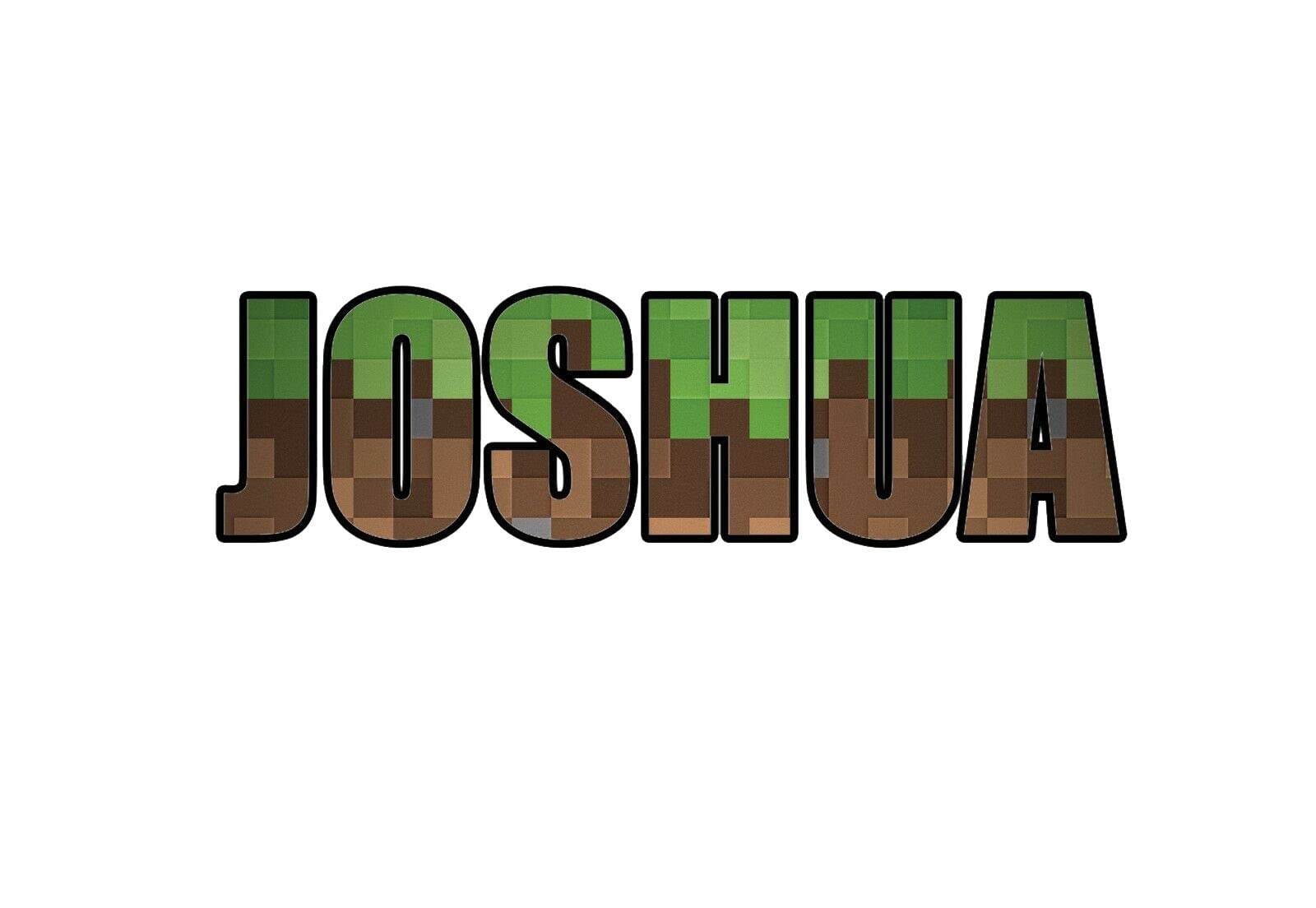 Kids Children's Personalised Custom Name Mine Impact Font Wall Art Decal Sticker Mining & Craft Kids Bedroom Gaming Wall Decal Boys Girls (XLarge: 130cm x 60cm)