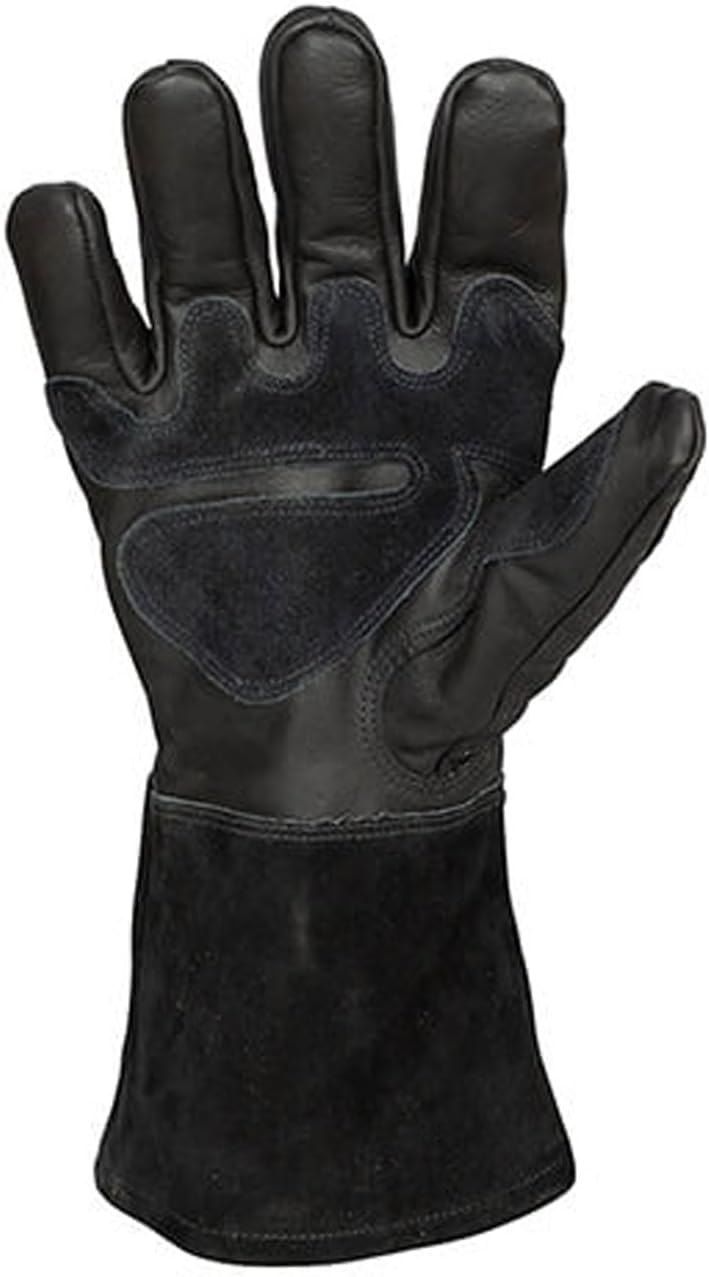 Tillman 55 Onyx Black Top Grain/Split Cowhide MIG Welding Gloves, Medium