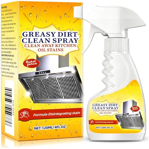 TIEDXIOY Heavy-Duty Degreaser, Oven & Stove Top Cleaner, Remove Kitchen Stubborn Grease & Grime for Rang Hood, Grill, Pot Cleaning -120ml-4Fl.Oz