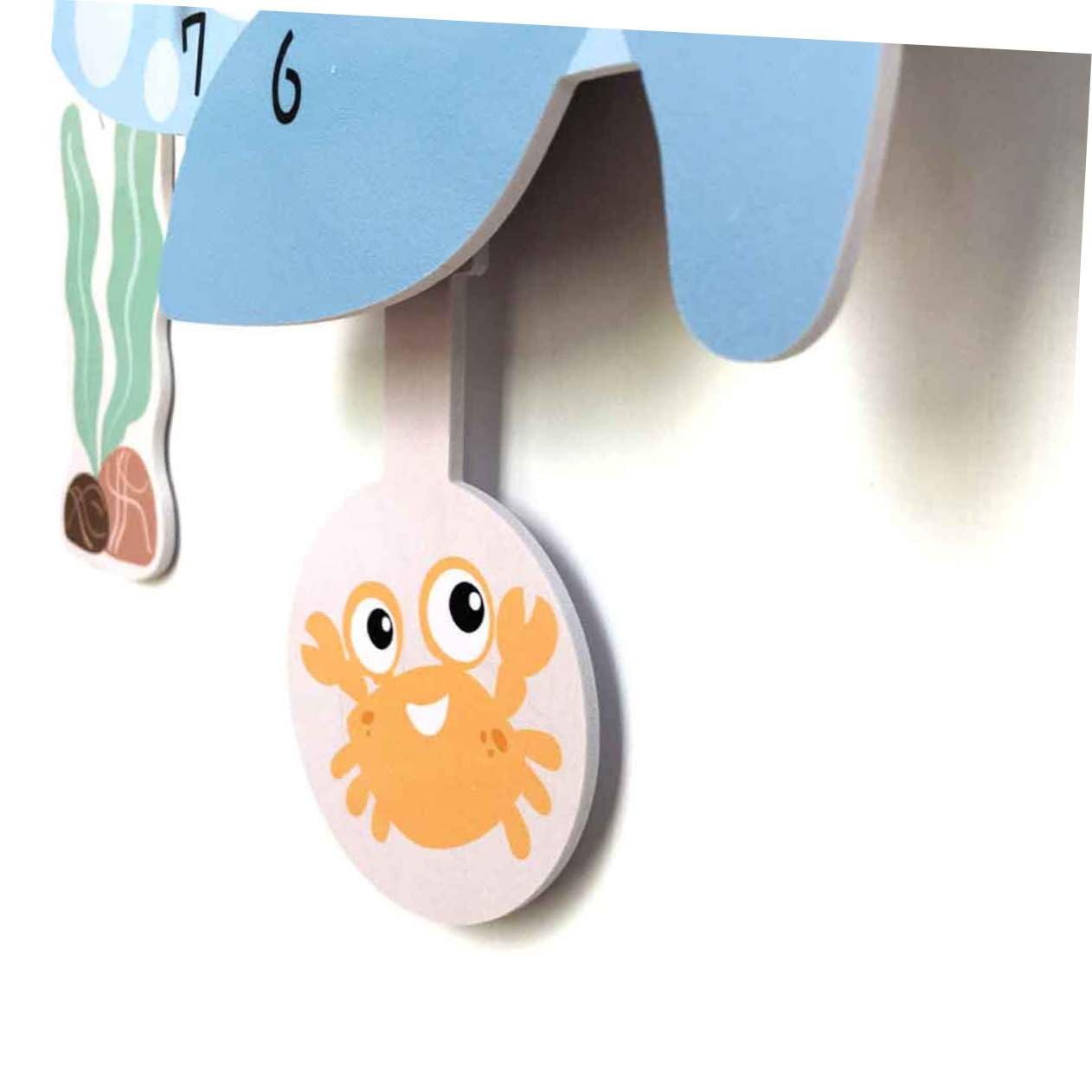 Reloj de Pared Colgante Ballena de Dibujos Animados Silencioso, Material Ecológico, para Jardín de Infantes y Sala de Estar, Decoración de Pared Creativa