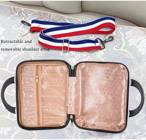 Suitcase 2 Piece Sets Spinner 18inch Suitcase,with Telescopic Handle, 14-inch Cosmetic Case Luggage(Silver)3