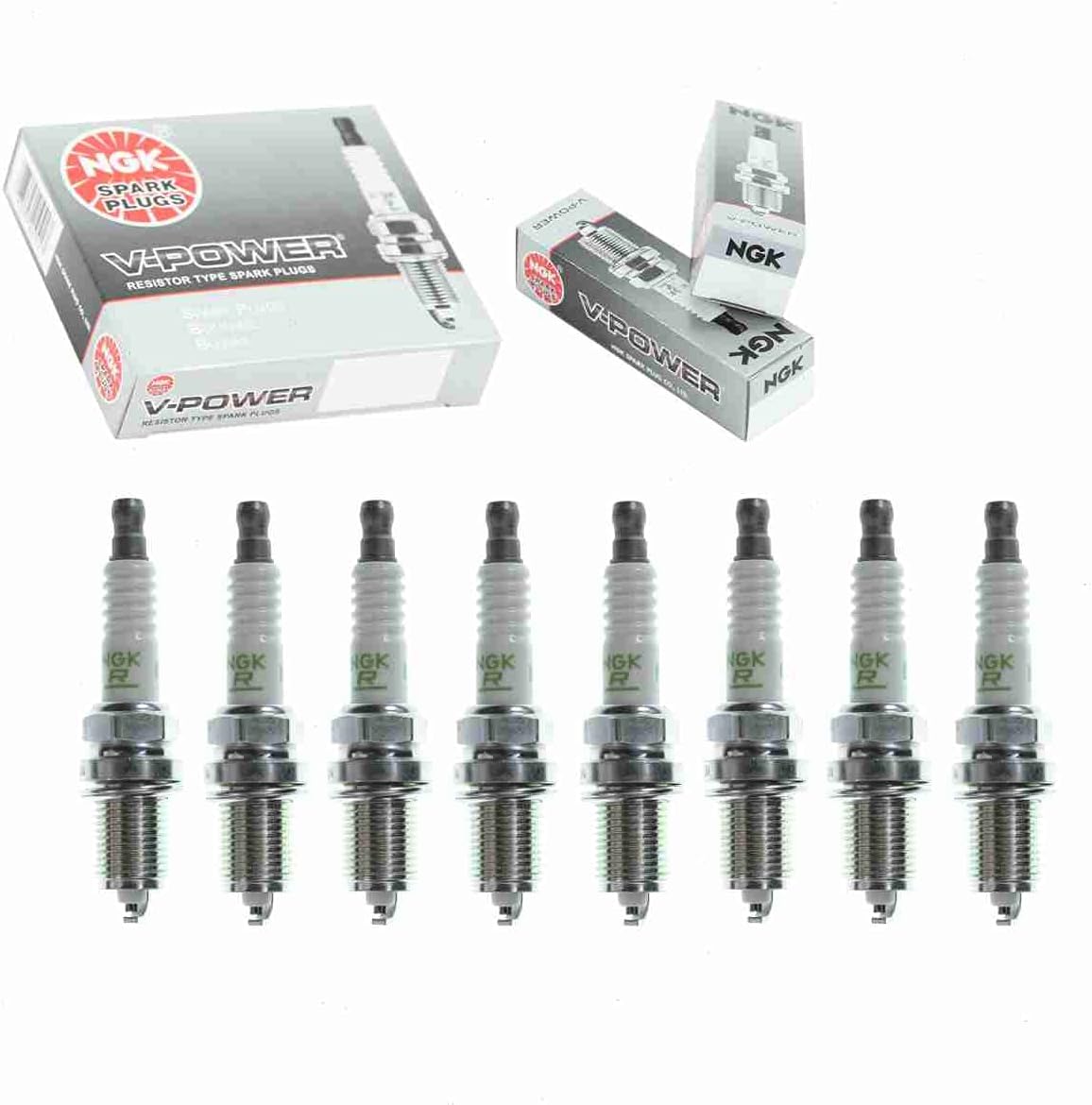 8 pc NGK V-Power Spark Plugs compatible with Toyota Sequoia 4.7L V8 2001-2004