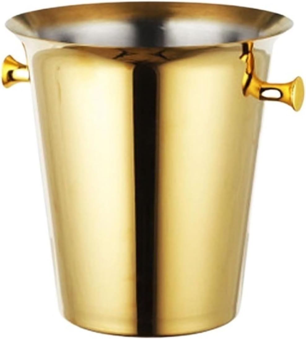Ice Bucket Stainless Steel Ice Buckets 5L Champagne Bucket For Christmas Party, Outdoor Bar Use Beverage Ice Tub(Multi-colored)