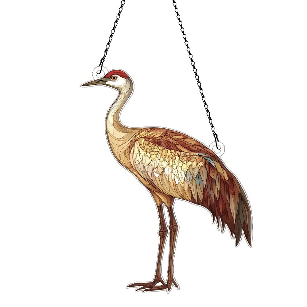 Sandhill Crane Acrylic Ornament Gift for Crane Lovers Christmas Decor