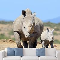 Wall Mural Wild Animals Removable Self-Adhesive Wallpaper Wall Decoration for Bedroom Living Room - 66x96 inches