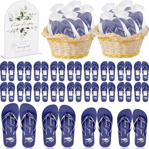 Image of 24 Pairs Bulk Flip Flops for Wedding Guests