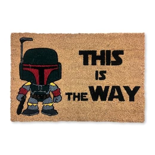 KOKO DOORMATS Felpudo Entrada casa Original, Fibra de Coco y PVC, Felpudo Exterior This is The Way, 40x60x1.5 cm | Alfombra Entrada casa Exterior | Felpudos Divertidos para Puerta