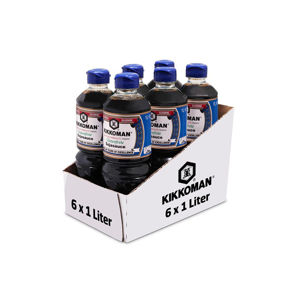 Kikkoman Tamari Gluten free Soy Sauce, 1 Litre, Naturally Brewed