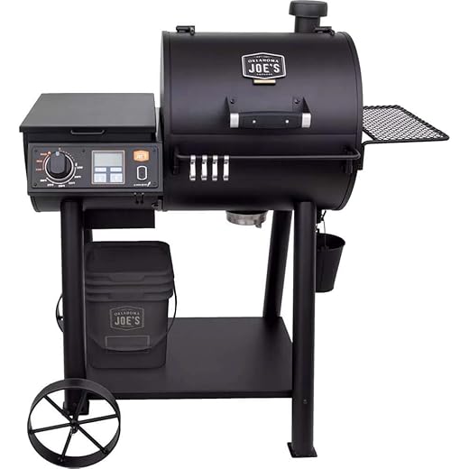 Oklahoma Joe's 20202114 Rider 600 sq in Electric Pellet Grill, Black