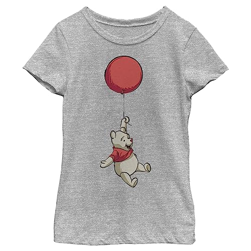 Disney Pooh Balloon Winnie Girl's Heather Crew Tee
