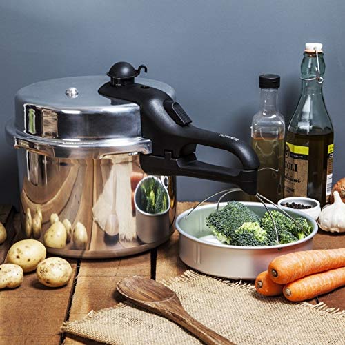 Tower Hi Dome Aluminium Pressure Cooker, 6L, Silver - Image 7
