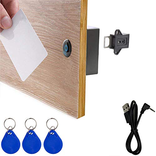 Homello RFID Electronic Cabinet Lock with USB Cable - Hidden DIY for Wooden